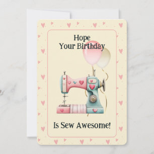 De Remerciements Carte d'anniversaire Douces Machines à Coudre Cœur