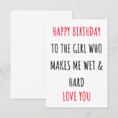 De Remerciements Carte d'anniversaire drôle pour elle (Devant / Derrière)