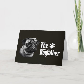 De Remerciements Carte d'anniversaire du Carlin Dogfather