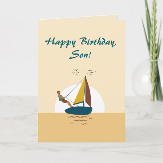 DE REMERCIEMENTS CARTE D'ANNIVERSAIRE DU FILS SMOOTH SAILING (Devant)