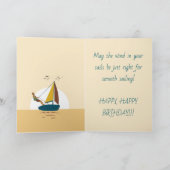DE REMERCIEMENTS CARTE D'ANNIVERSAIRE DU FILS SMOOTH SAILING (Intérieur)