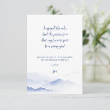 Carte d'anniversaire enfant genre neutre montagnes