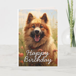 De Remerciements Carte d'anniversaire Eurasier personnalisée
