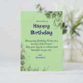 De Remerciements Carte d'anniversaire florale élégante avec Me pers (Debout devant)