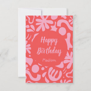 De Remerciements Carte d'anniversaire florale Joyeux Anniversaire