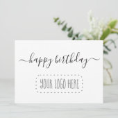 De Remerciements Carte d'anniversaire heureuse pour les clients d'a (Debout devant)