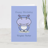 De Remerciements Carte d'anniversaire Hippo (Devant)