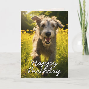 De Remerciements Carte d'anniversaire irlandaise Wolfhound personna
