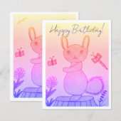 De Remerciements Carte d'anniversaire joyeuse (Devant / Derrière)