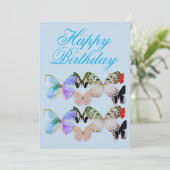 De Remerciements Carte d'anniversaire joyeuse aux papillons (Debout devant)