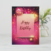 De Remerciements Carte d'anniversaire joyeuse et lumineuse. (Debout devant)