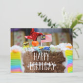 De Remerciements Carte d'anniversaire joyeuse pour enfants (Debout devant)