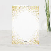 De Remerciements Carte d'anniversaire personnalisée Gold Splatter (Dos)