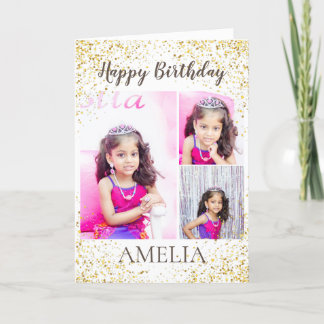 De Remerciements Carte d'anniversaire personnalisée Gold Splatter
