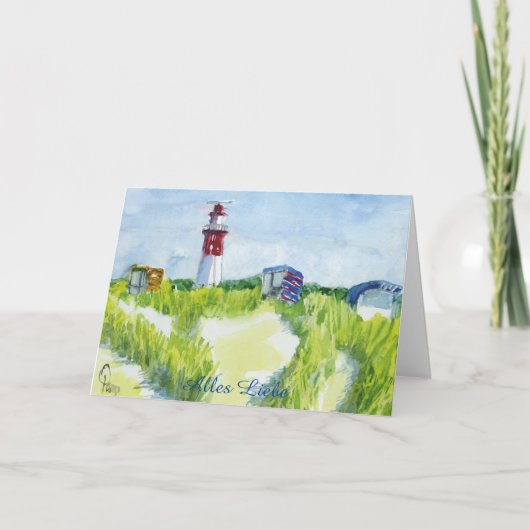 De Remerciements Carte d'anniversaire Phare (Devant)