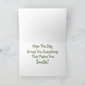 De Remerciements Carte d'anniversaire Pitbull blanche (Intérieur)