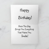 De Remerciements Carte d'anniversaire Pitbull noir (Intérieur)