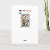 De Remerciements Carte d'anniversaire pliée avec danse spontanée (Dos)