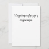De Remerciements Carte d'anniversaire polonaise (Dos)