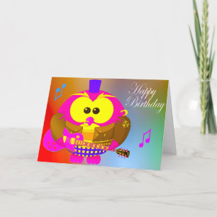 De Remerciements Carte d'anniversaire Pop Owl