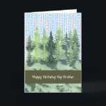 De Remerciements Carte d'anniversaire pour Big Brother<br><div class="desc">Carte d'anniversaire pour votre grand frère avec des arbres verts et un ciel rayé. Les mots à l'intérieur peuvent être changés. Merci à Creative Fabrica pour certains des éléments du design.</div>