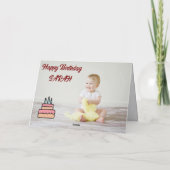 De Remerciements Carte d'anniversaire pour enfants mignonne – Gâtea (Dos)