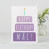 De Remerciements Carte d'anniversaire pour Mae (Debout devant)
