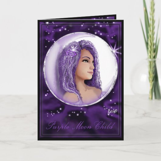 De Remerciements Carte d'anniversaire Purple Moon (Devant)