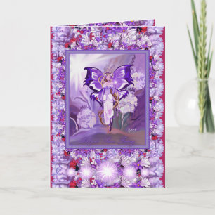 De Remerciements Carte d'anniversaire Purple Sun Fairy