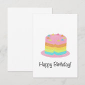 De Remerciements Carte d'anniversaire Rainbow Cake (Devant / Derrière)