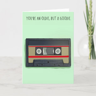 De Remerciements Carte d'anniversaire rétro amusante cassette