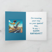 DE REMERCIEMENTS CARTE D'ANNIVERSAIRE ROAD RUNNER (Intérieur)