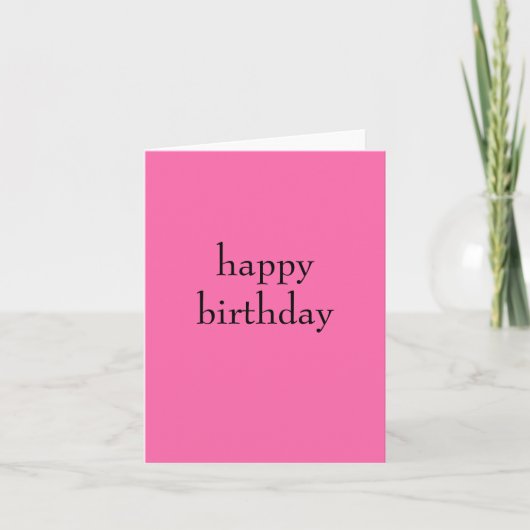 De Remerciements Carte d'anniversaire rose (Devant)