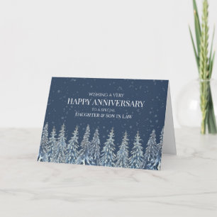 De Remerciements Carte d'anniversaire rustique d'hiver pour fille e