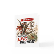 Carte d'anniversaire Saint-Georges