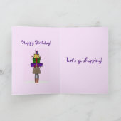 DE REMERCIEMENTS CARTE D'ANNIVERSAIRE SHOPPING (Intérieur)