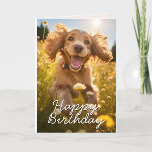 De Remerciements Carte d'anniversaire Spaniel Cocker personnalisée