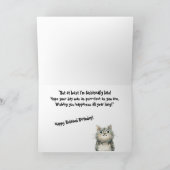 De Remerciements Carte d'anniversaire tardive (Intérieur)