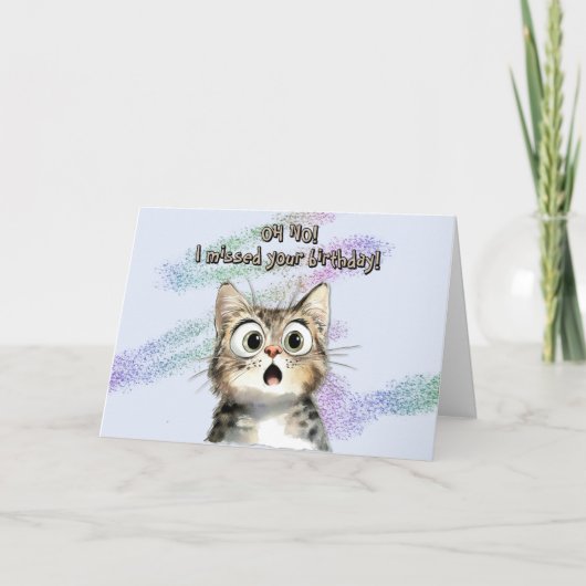 De Remerciements Carte d'anniversaire tardive (Devant)