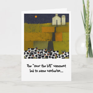 De Remerciements Carte d'anniversaire vaches idiotes