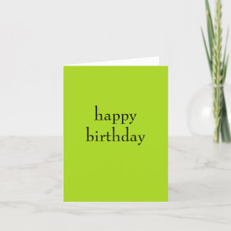 De Remerciements Carte d'anniversaire verte