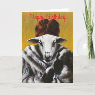 De Remerciements Carte d'anniversaire vintage Diva Sheep