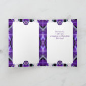 De Remerciements Carte d'anniversaire violette W3 (Intérieur)