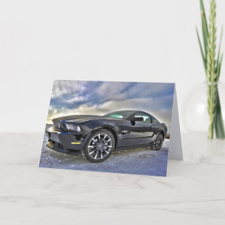 DE REMERCIEMENTS CARTE D'ANNIVERSAIRE VOITURE MUSCLÉE NOIRE