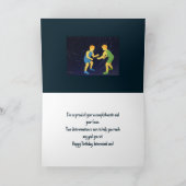DE REMERCIEMENTS CARTE D'ANNIVERSAIRE WRESTLER (Intérieur)