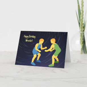DE REMERCIEMENTS CARTE D'ANNIVERSAIRE WRESTLER