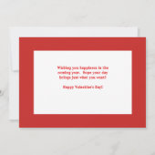 De Remerciements Carte d'appartement pour la Saint-Valentin (Dos)