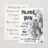 De Remerciements Carte d'appréciation (Devant / Derrière)