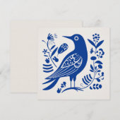 De Remerciements Carte d'art populaire scandinave (Devant / Derrière)