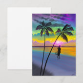 De Remerciements Carte d'art Tropical Paradise (Devant / Derrière)